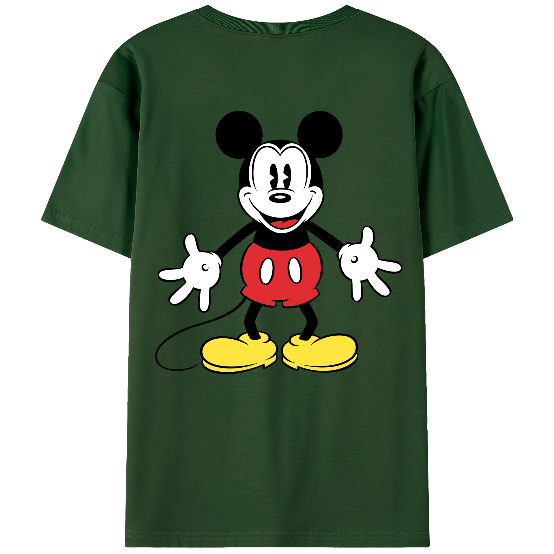 （画像用） ミッキーマウス Mickey Mouse 綿100％半袖Tシャツ（背面プリント）